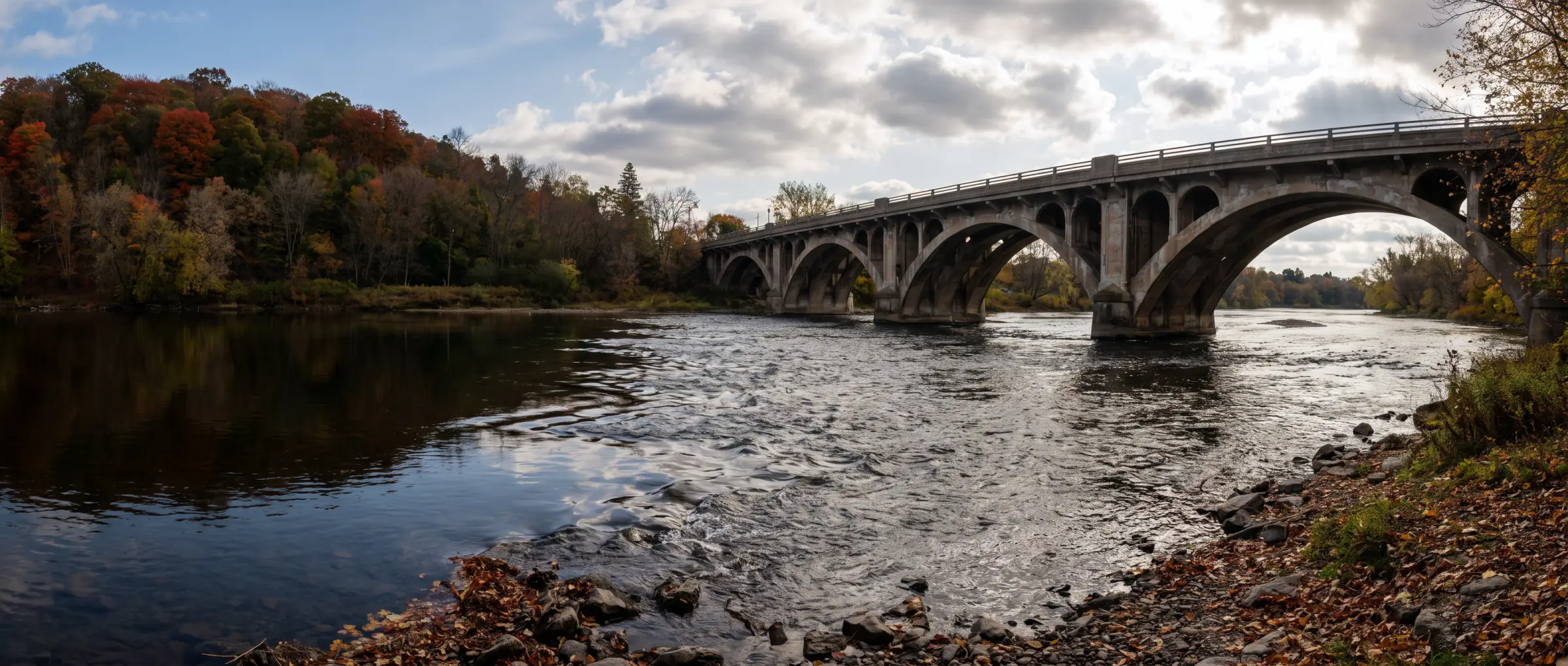 Christian-Owned Businesses in Brantford, ON: the Grand River and the Lorne Bridge