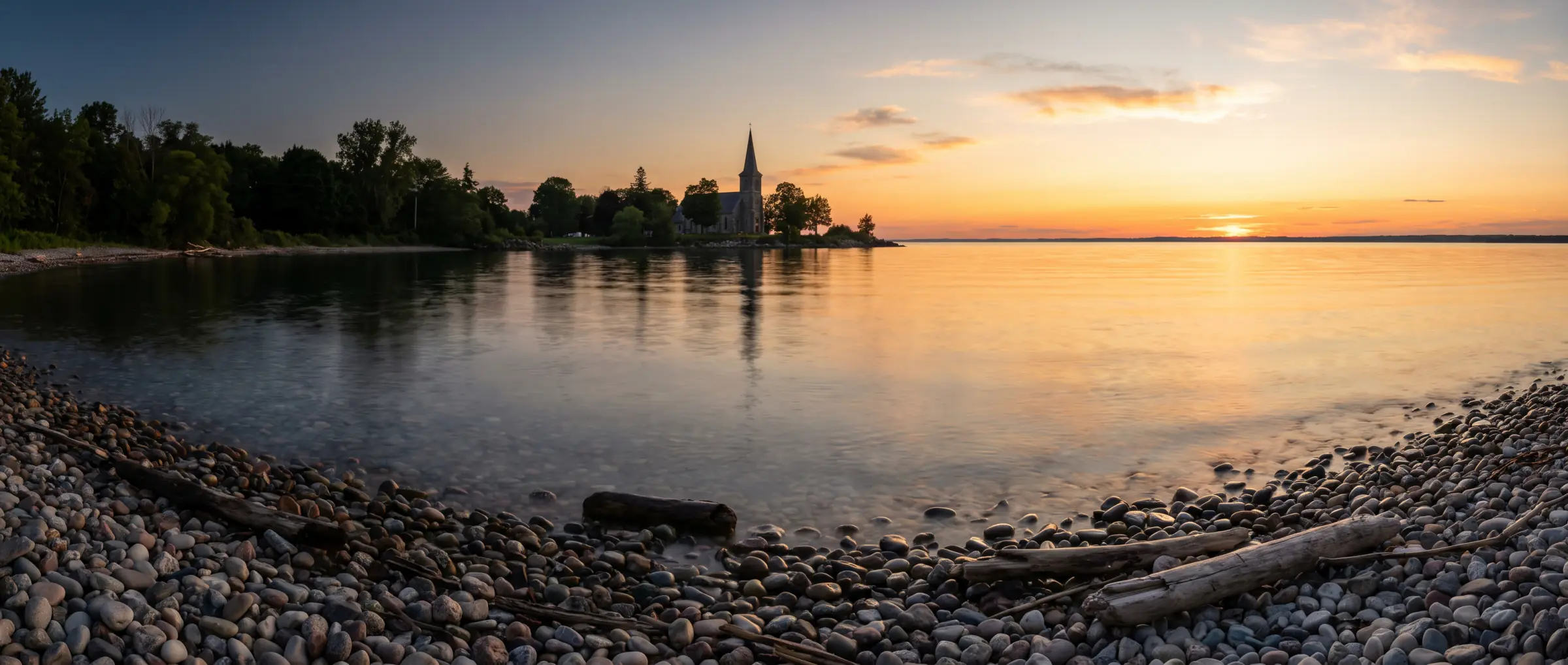 Christian-Owned Businesses in Georgina, ON: the Lake Simcoe shoreline at Sibbald Point