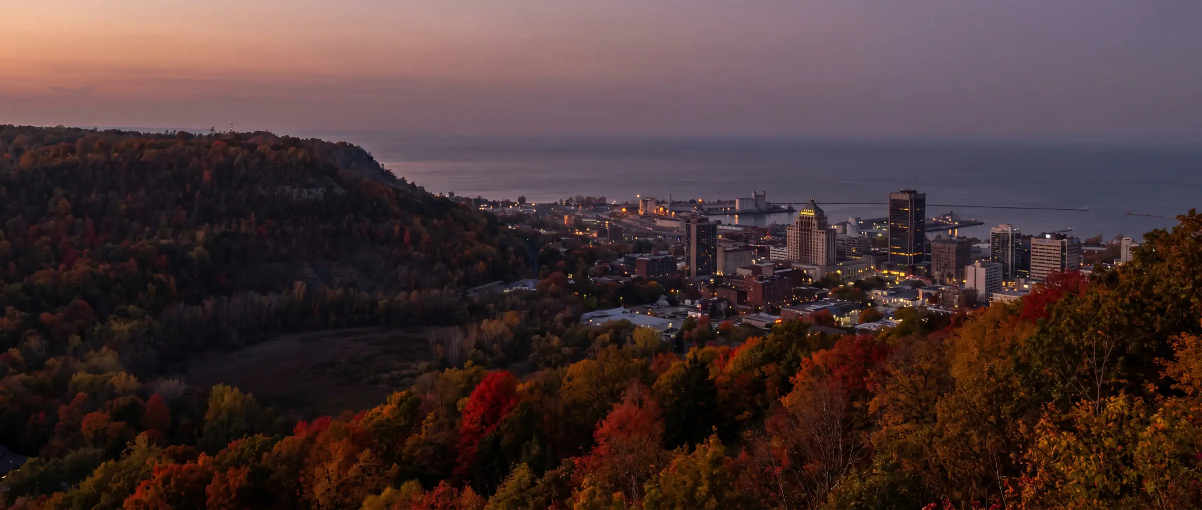 Christian-Owned Businesses in Hamilton, ON: the harbour and downtown seen from the Niagara Escarpment