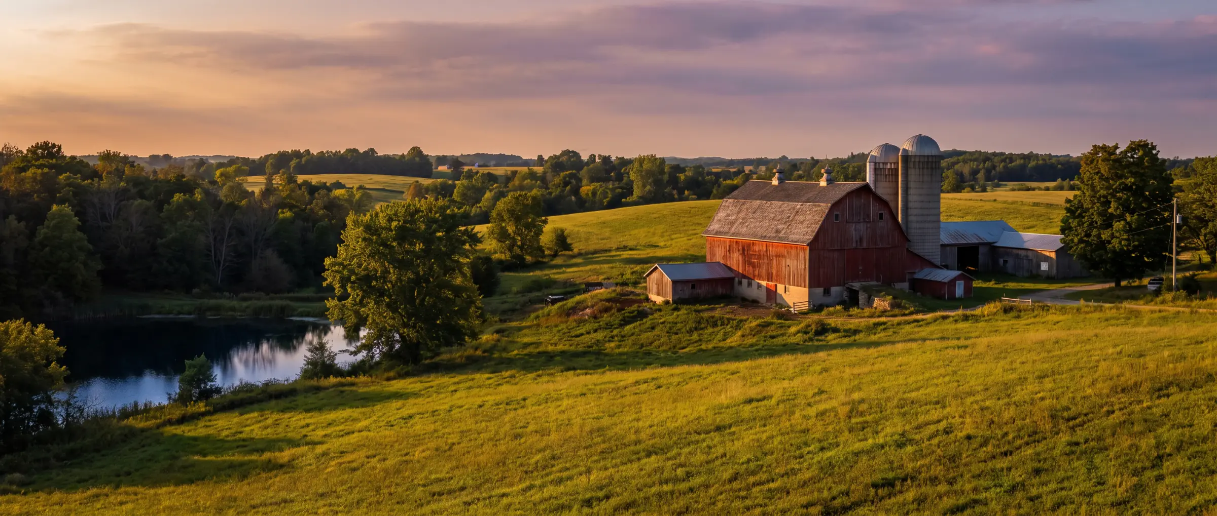Christian-Owned Businesses in Blandford Blenheim, ON: rolling Oxford County farmland with a bank barn