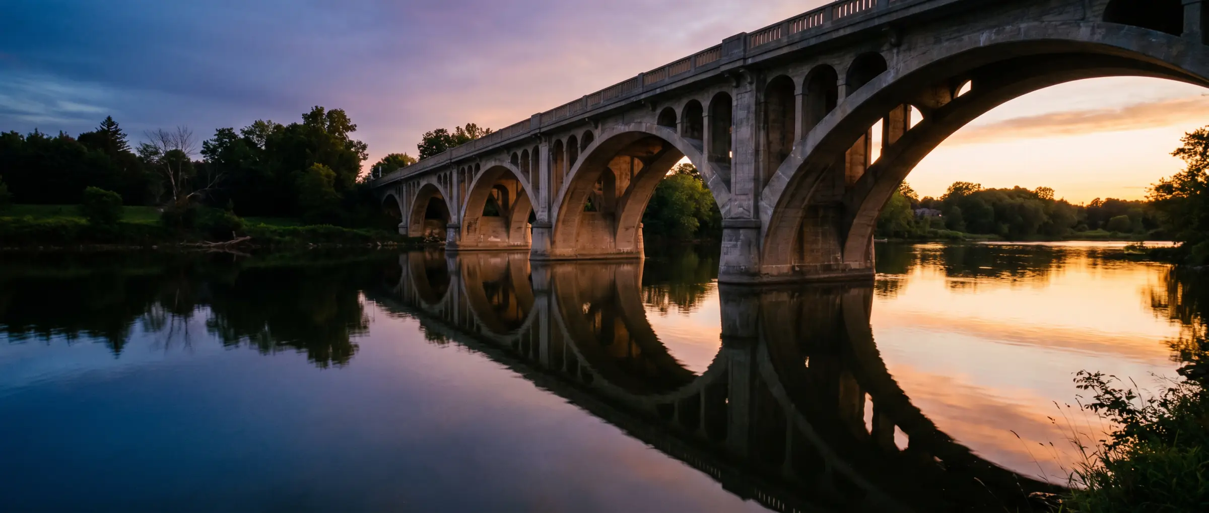 Christian-Owned Businesses in Caledonia, ON: the heritage stone bridge over the Grand River