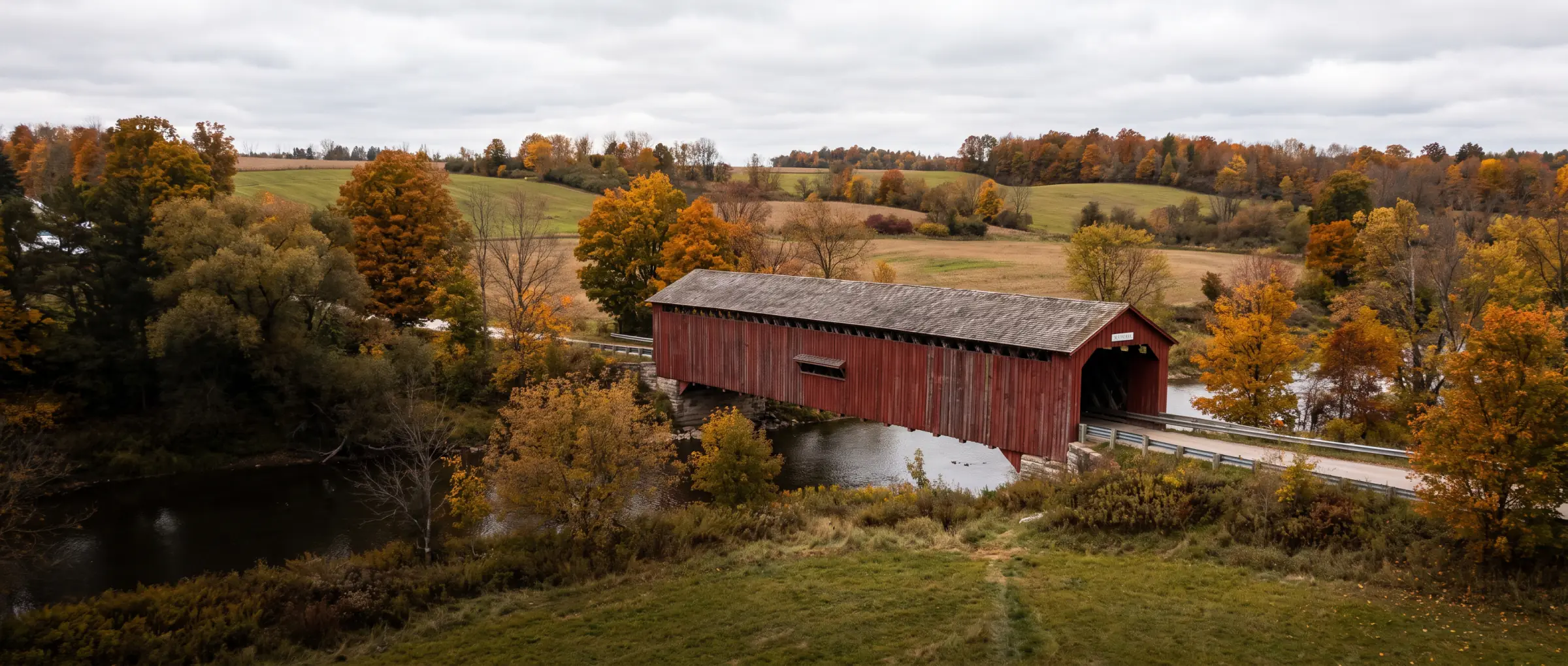 Christian-Owned Businesses in Elmira, ON: the West Montrose covered bridge over the Grand River