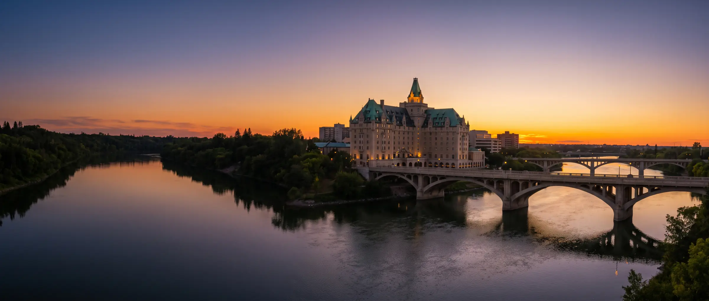 Christian-Owned Businesses in Saskatoon, SK: the river bridges and the Bessborough hotel