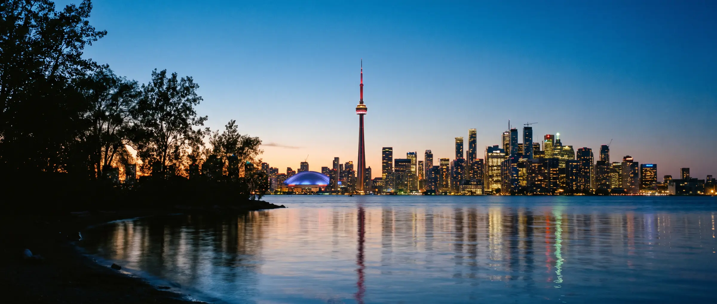 Christian-Owned Businesses in Toronto, ON: the CN Tower and downtown skyline seen from the islands