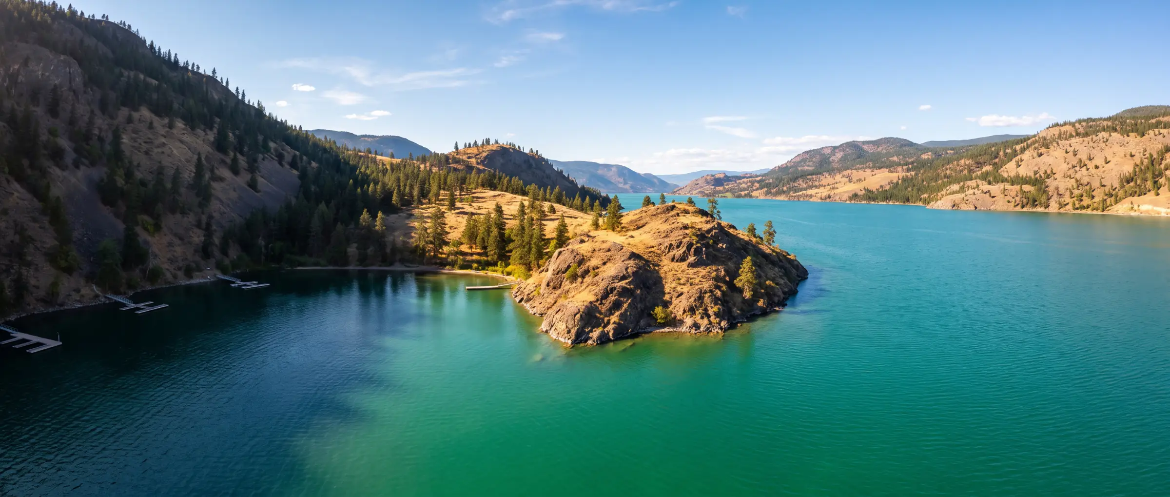 Christian-Owned Businesses in Vernon, BC: the turquoise water of Kalamalka Lake