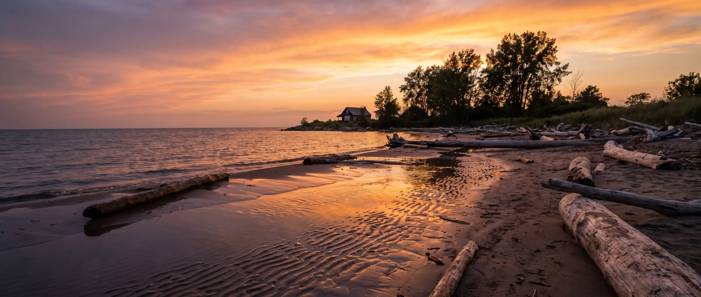 Christian-Owned Businesses in Wainfleet, ON: the Lake Erie shoreline at Long Beach